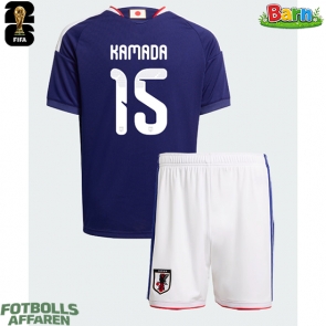 Japan Daichi Kamada #15 Hemmaställ Barn VM 2026 Kortärmad (+ Korta byxor)